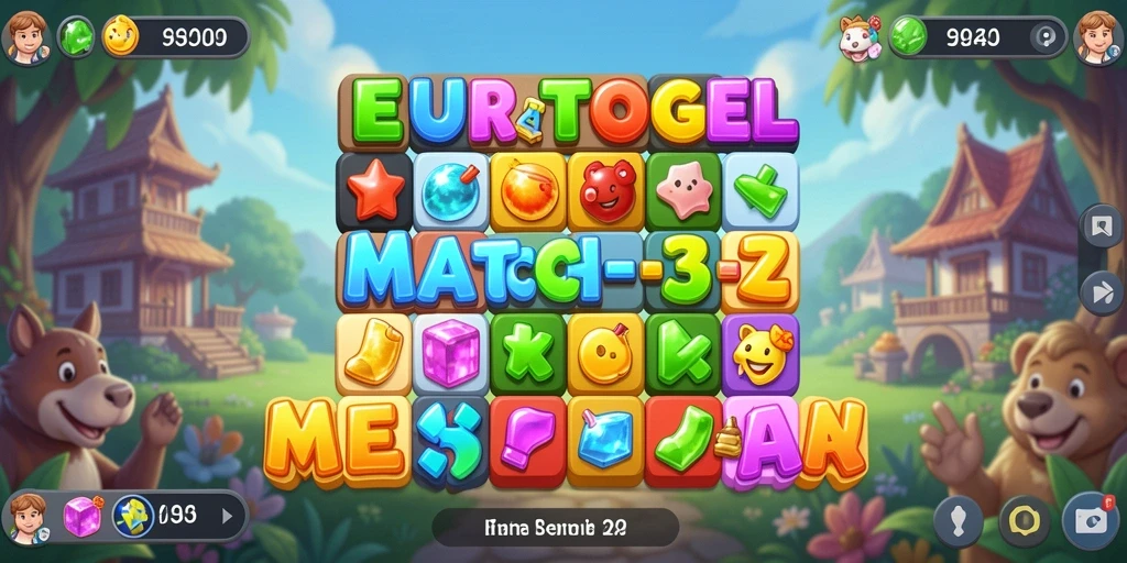 Gameplay EUROTOGEL yang mengasyikkan dalam format Match-3.