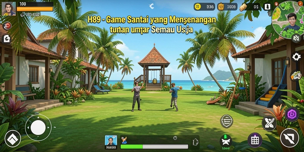 Tampilan gameplay menarik H89 dengan karakter yang ceria.