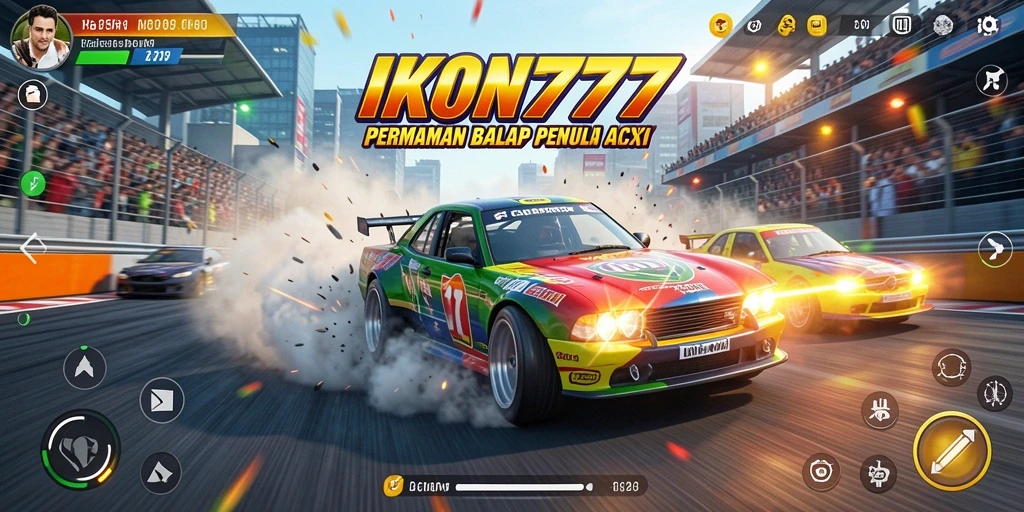 Tampilkan gameplay balap seru dalam IKON777.