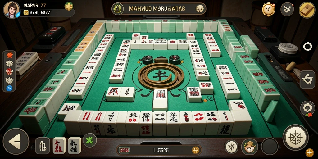 Tampilan menarik dari gameplay Mahjong di MARVRL77.