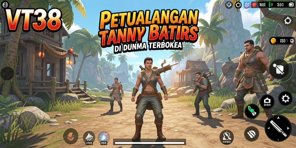 Screenshot VT38 menampilkan dunia terbuka yang luas dan indah.