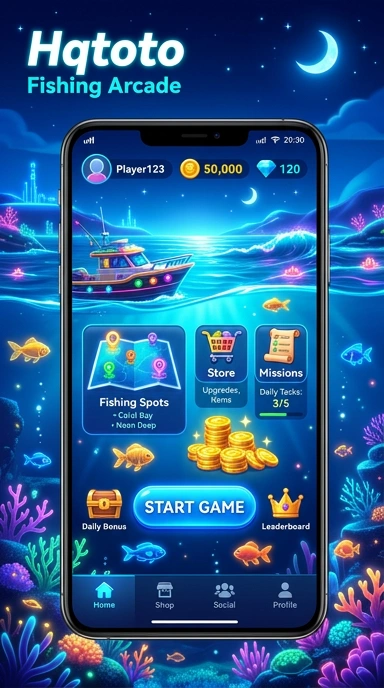 Tampilan utama aplikasi hqtoto yang sederhana dan intuitif.
